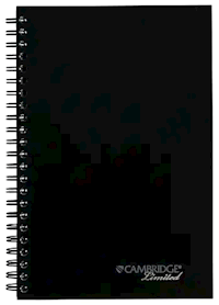 NOTEBOOK, 1 SUBJECT, CAMBRIDGE, 5" X 8", WIDE RULED, 80 SHEETS, BLACK MAIN